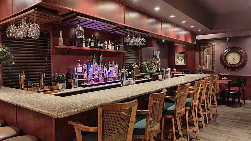 view of the left side of the bar