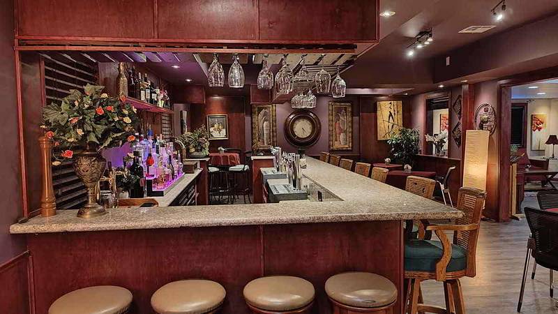 view from the bar left end