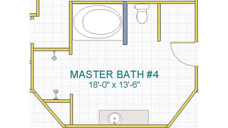 Large master bathroom with jacuzzi tub