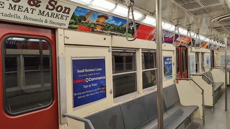 Close up views of some of the cleared advertising.