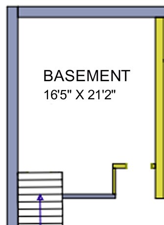 basement set floorplan with dimensions