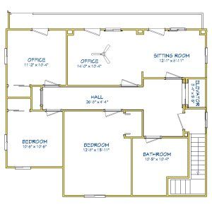 Bar set floorplan with dimensions