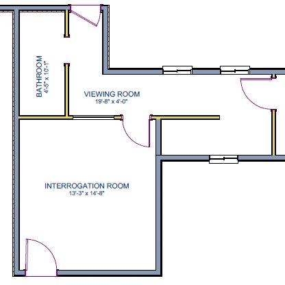 interrogation set floorplan with dimensions